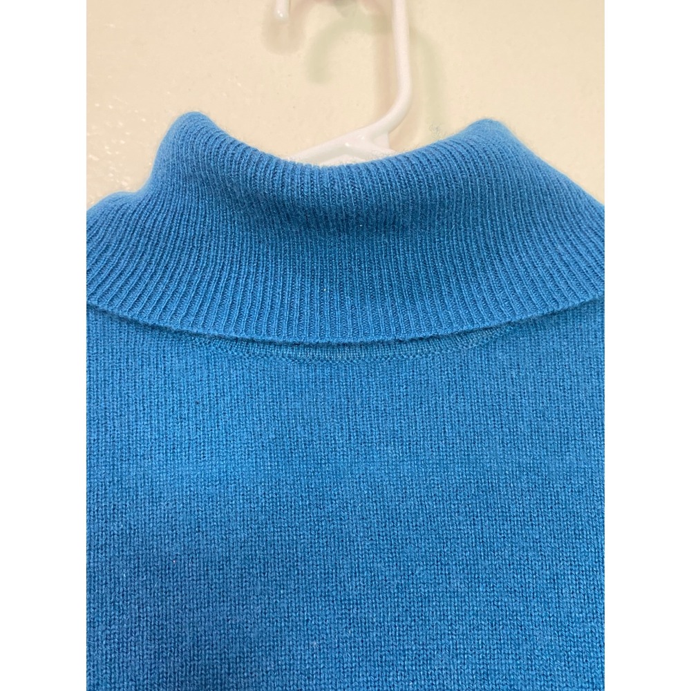 Charter Club Womens Blue 100% Cashmere Turtleneck Sweater Size S 2 Ply Knit - Picture 3 of 8